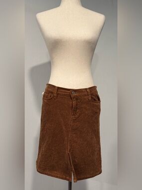Women's Brown Corduroy Skirt